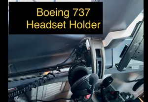 Boeing 737 Headset Hanger (BLACK COLOR) - Holds your headset out of the way.
